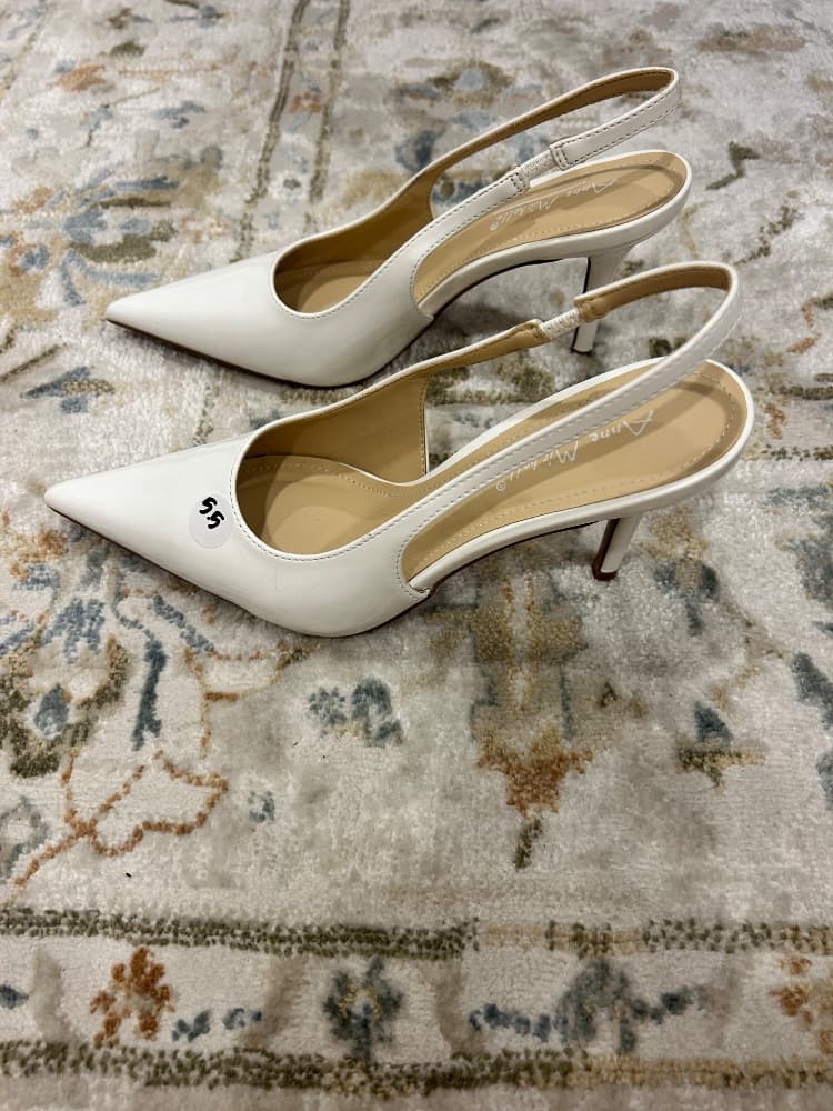 Anne Michelle White Slingback Pumps - Image 2