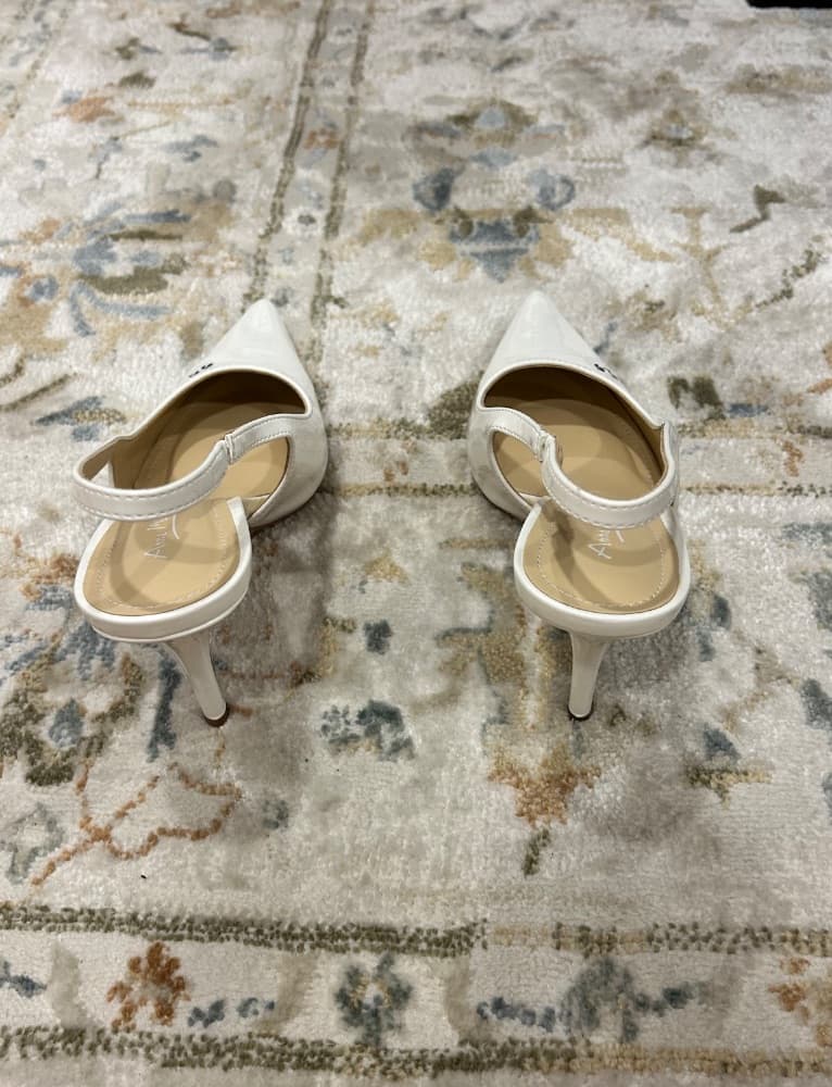 Anne Michelle White Slingback Pumps - Image 3