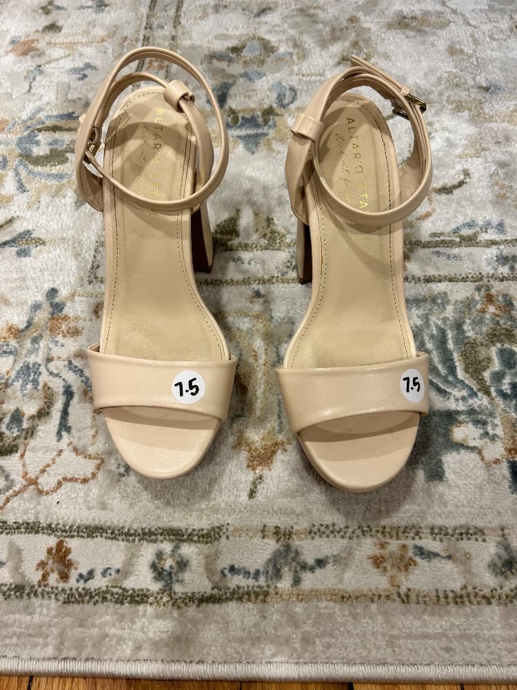 Altar'd State Criss Cross Nude Block Heels! - Image 1