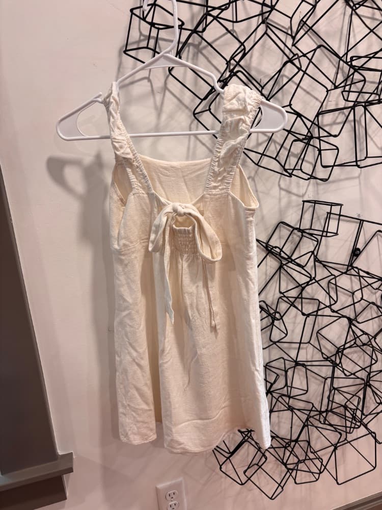 Sadie and Sage White Linen Dress - Image 2