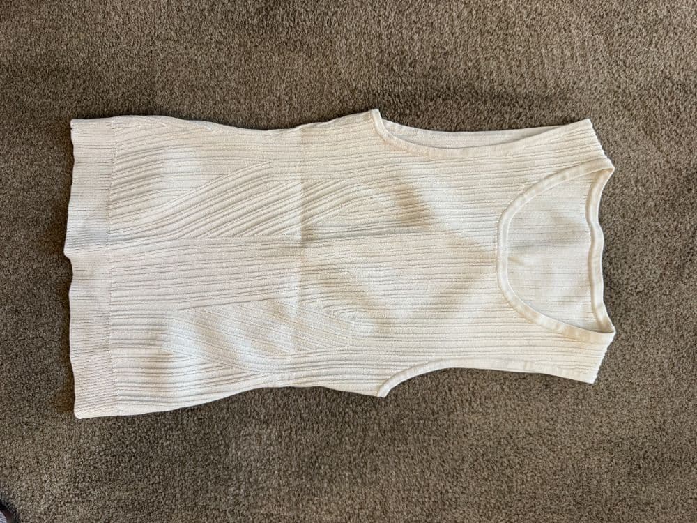 Favorite Daughter Kennedy Ribbed Tank Top Ivory S - Image 2