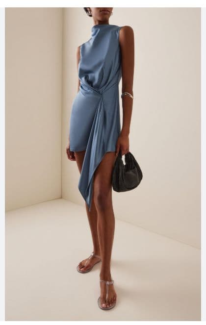 Significant Other Alyssa Draped Satin Mini Dress - Image 1