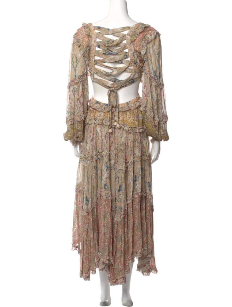 NWT Zimmermann Freja Paisley Cut-Out Dress - Image 3