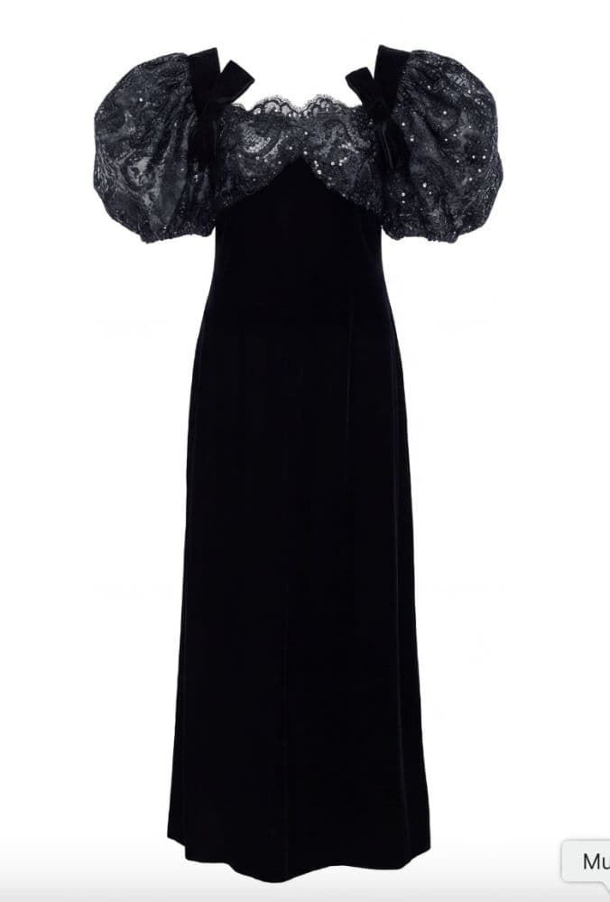 Carolyne Roehm Embellished Velvet Gown - Image 4
