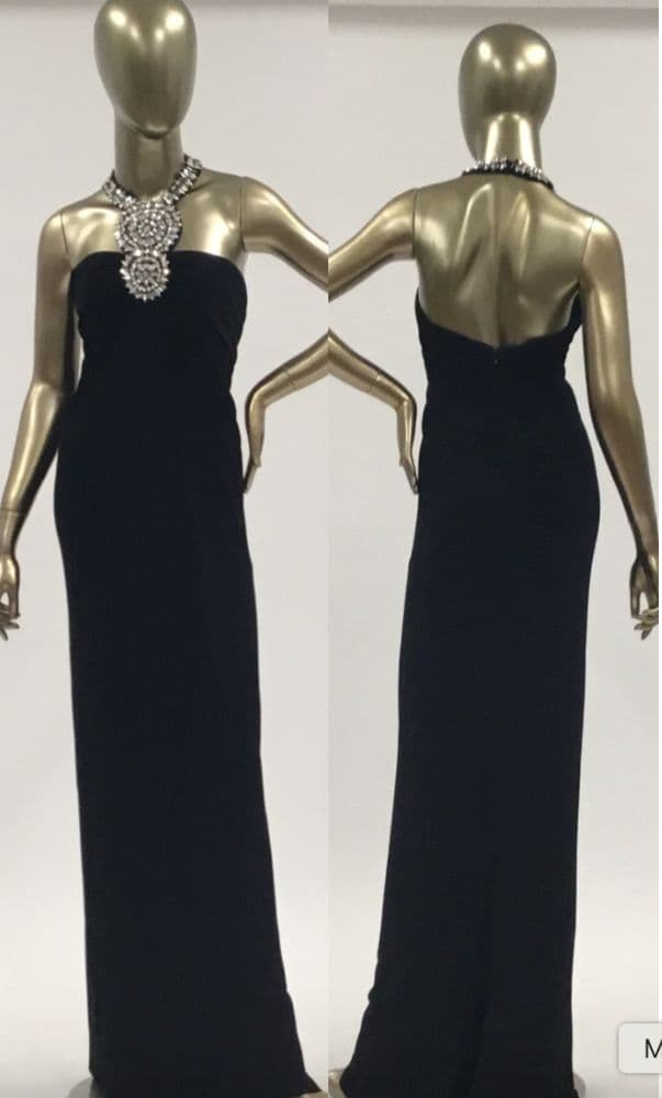 Jemima Khan For Azzaro Embellished Halterneck Long Dress - Image 1
