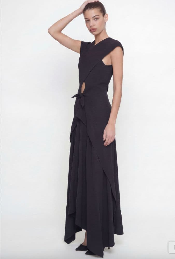Proenza Schouler Surplice Crepe Dress - Image 2