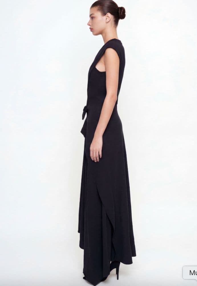 Proenza Schouler Surplice Crepe Dress - Image 3