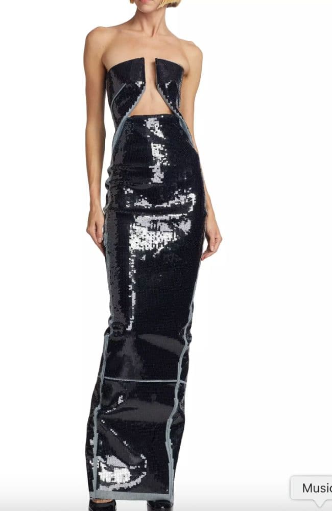 Rick Owens Sequin Prong Dress Fw 2023 - Image 3