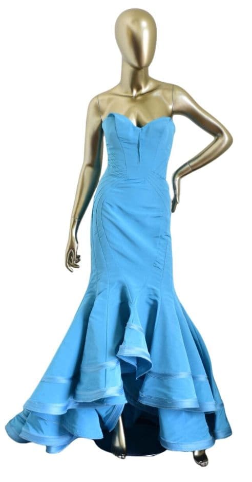 Zac Posen Teal Gown - Image 1