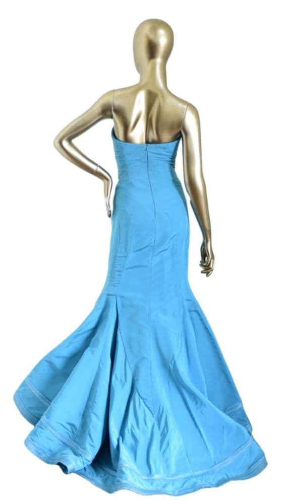 Zac Posen Teal Gown - Image 3