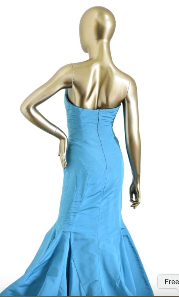 Zac Posen Teal Gown - Image 2
