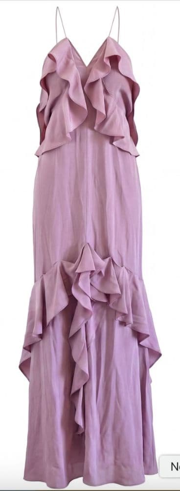 Ysl Dust Pink Ruffle Gown Size 40 - Image 2