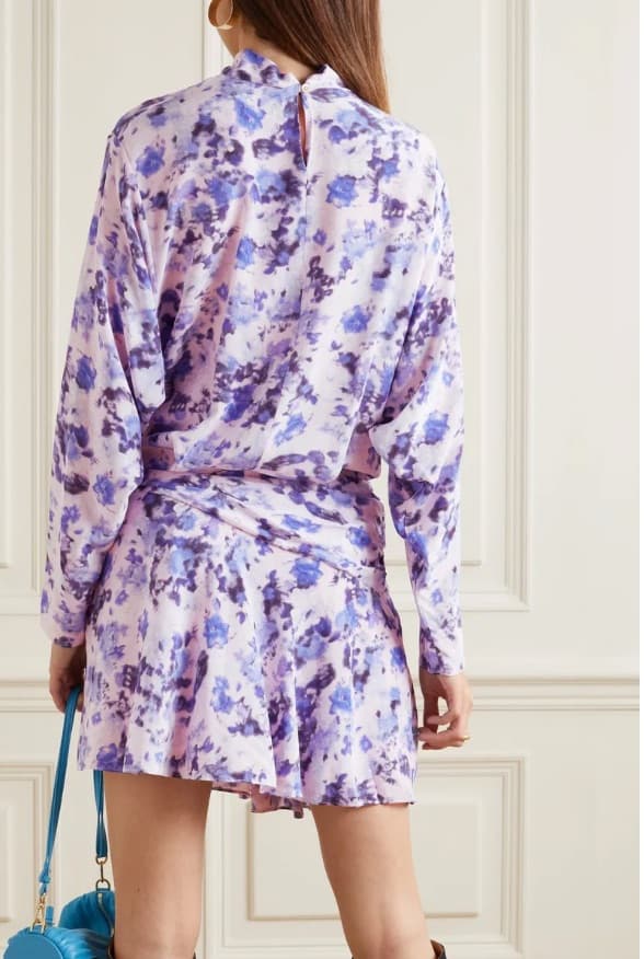 Isabel Marant Fergie Silk Mini Dress | Wedding Guest Dress, Baby Shower Dress, Vacation Dress - Image 2