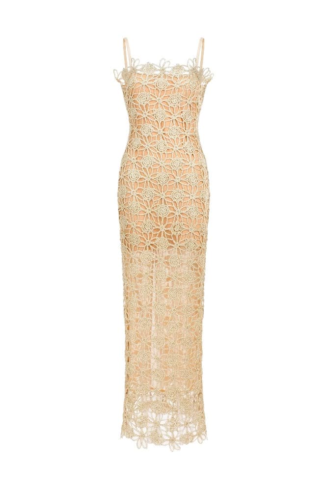 Cult Mia Crochet Lace Maxi Dress | Wedding Guest Dress, Rehearsal Dinner Dress, Bridal Shower Dress - Image 2
