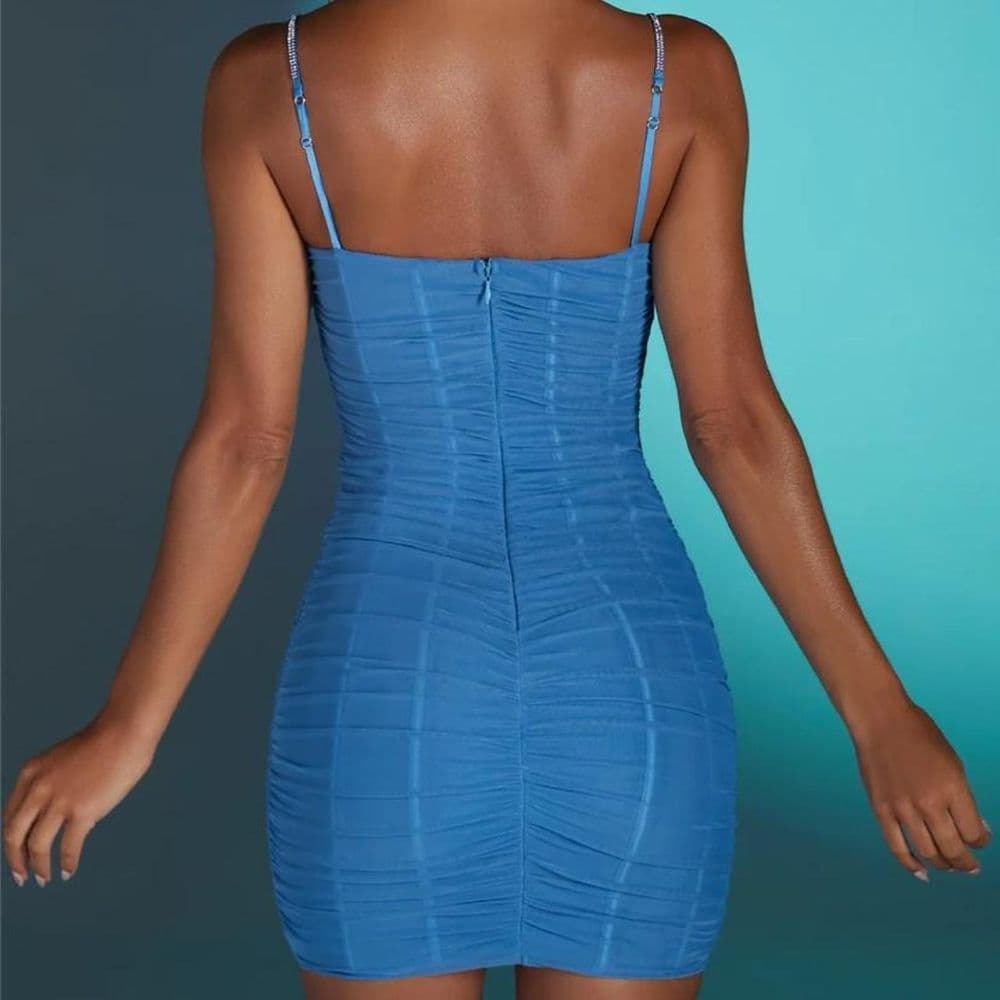 Oh Polly Blue + Rhinestone Dress - Image 2