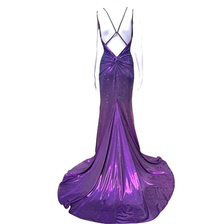 Jovani Sparkly Mermaid Gown Purple 220110 NWT - Image 5