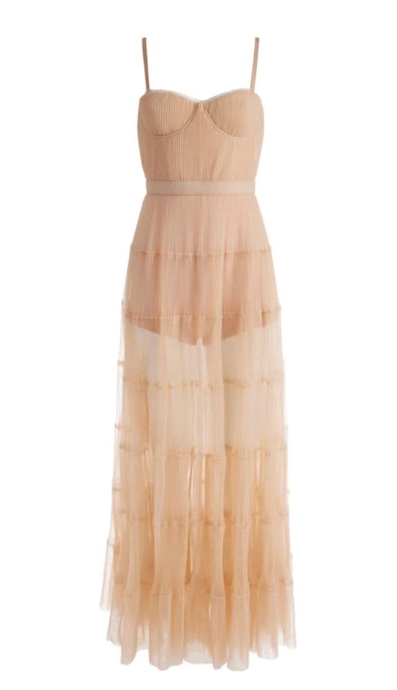 DEENA PLEATED MAXI DRESS WITH HOT PANT - Image 1