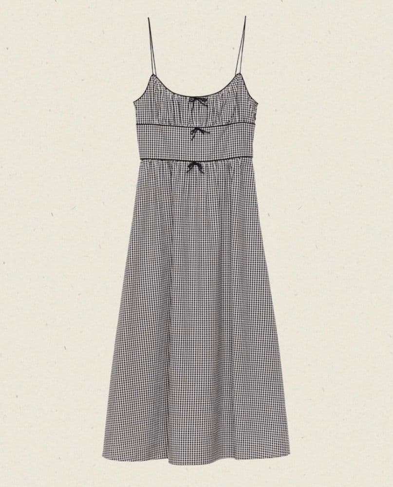 Doen Romantic Backless Gingham Maxi Dress - Image 4