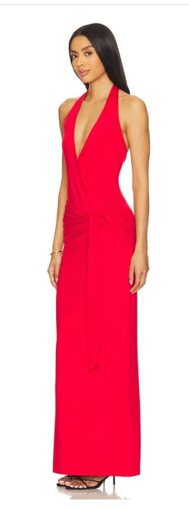 Revolve Red Halter Maxi Dress - Image 2