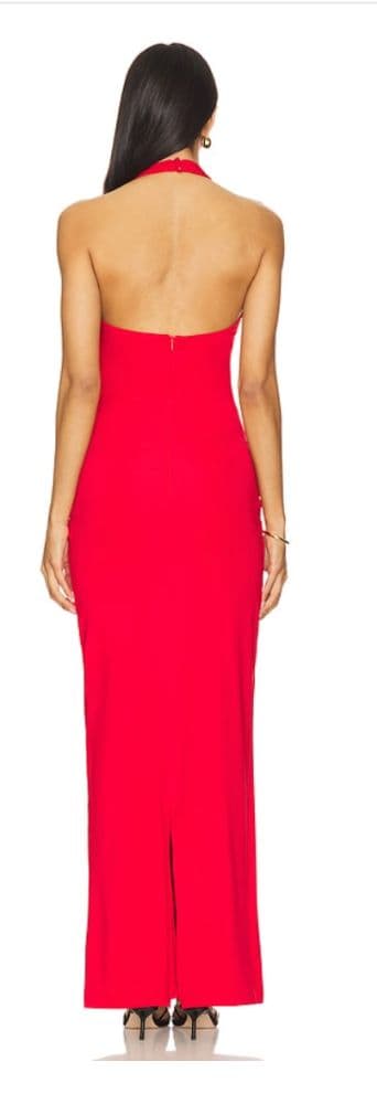 Revolve Red Halter Maxi Dress - Image 3