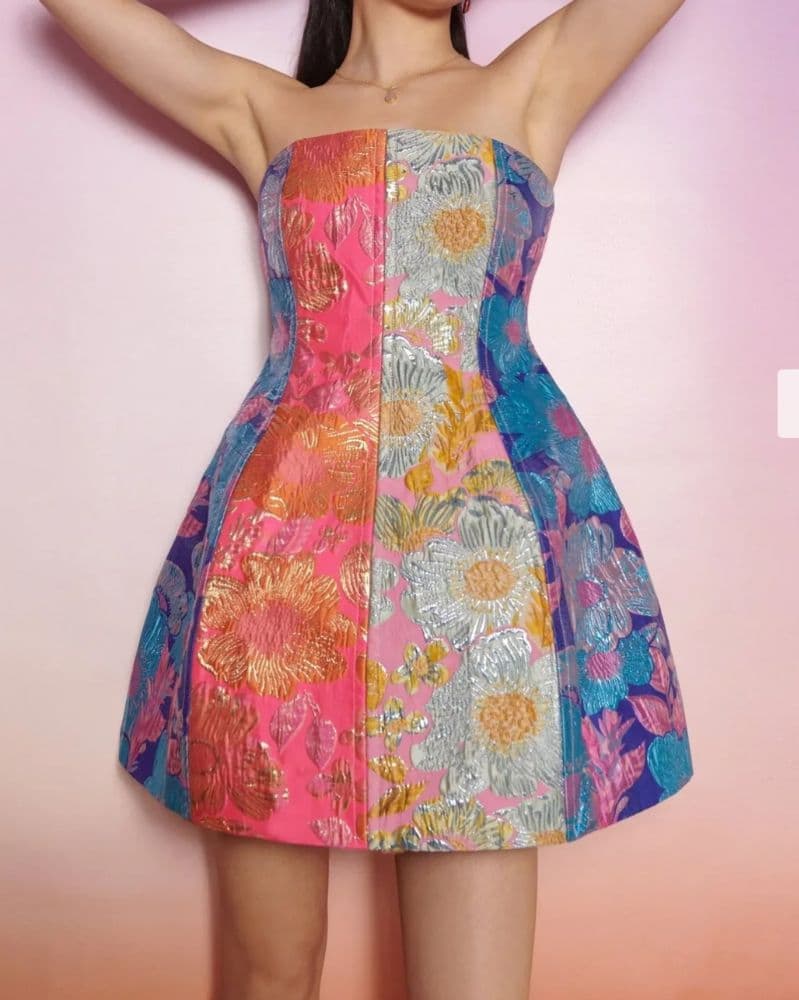 Colorful metallic mini dress - Image 2