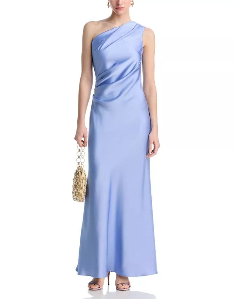 Periwinkle One-Shoulder Dress - Image 1