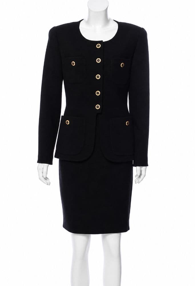 Chanel Vintage Wool Skirt Suit - Image 2