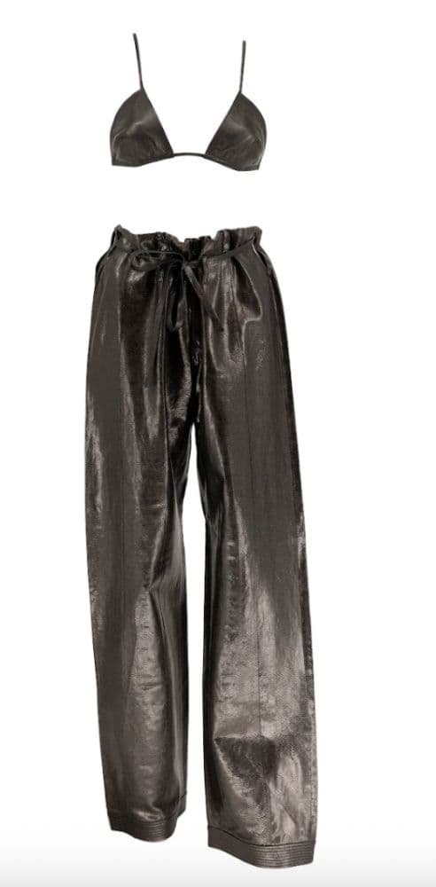 Gucci By Tom Ford Leather Pant And Bra Set - Image 3