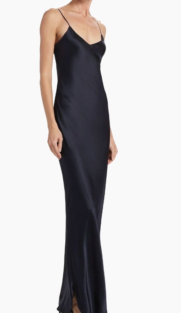 Nili Lotan Cami Silk Evening Dress - Midnight - Image 1
