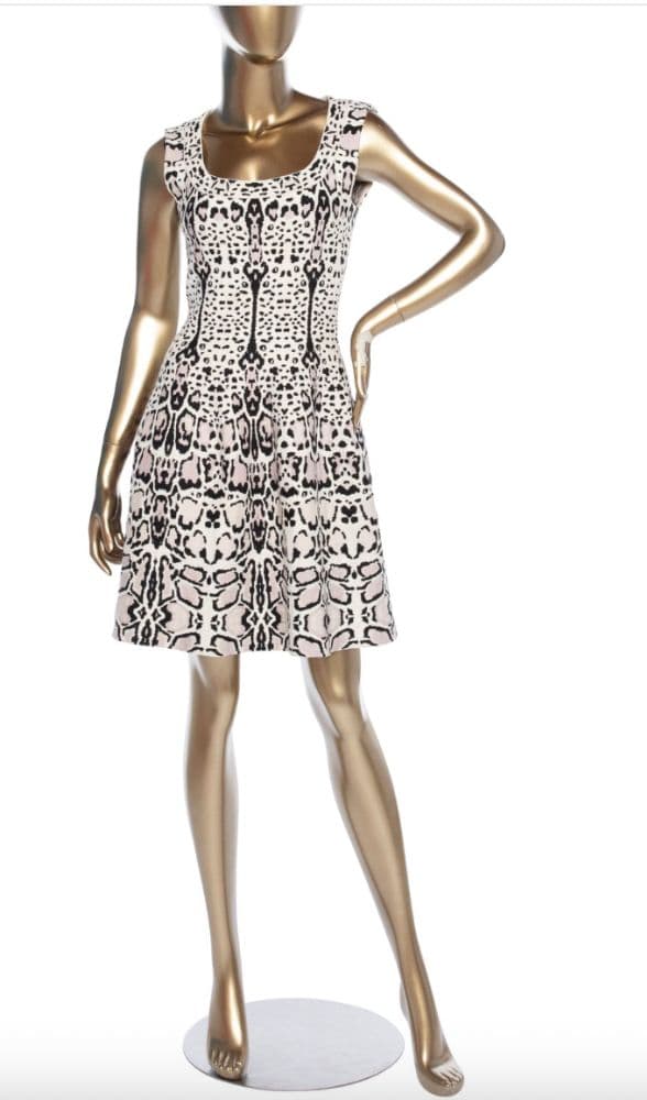 Alaia Animal Print Wool Mini Dress - Image 1