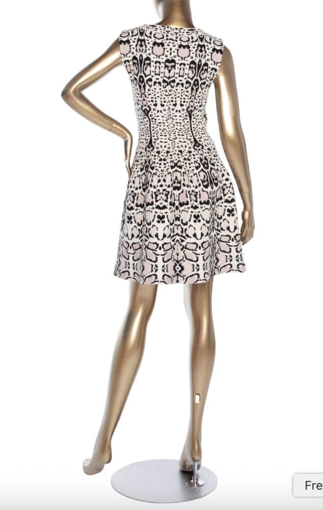 Alaia Animal Print Wool Mini Dress - Image 2