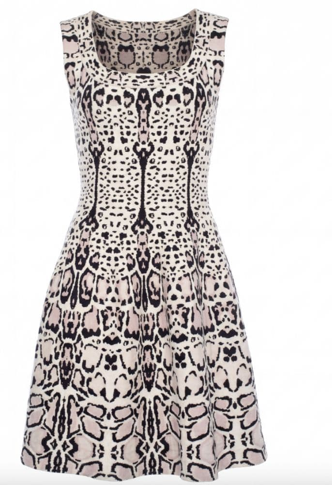 Alaia Animal Print Wool Mini Dress - Image 3
