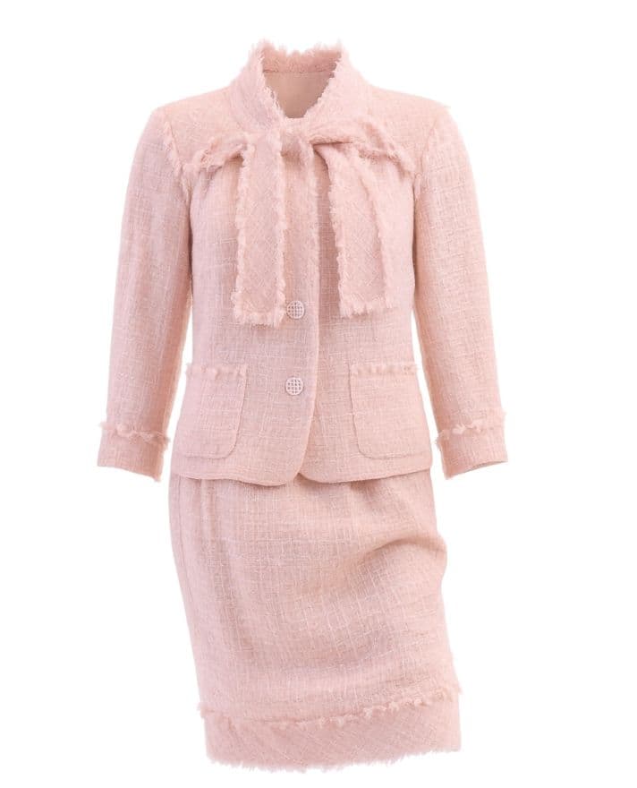 Chanel Tweed Suit Set With Tie - Image 1