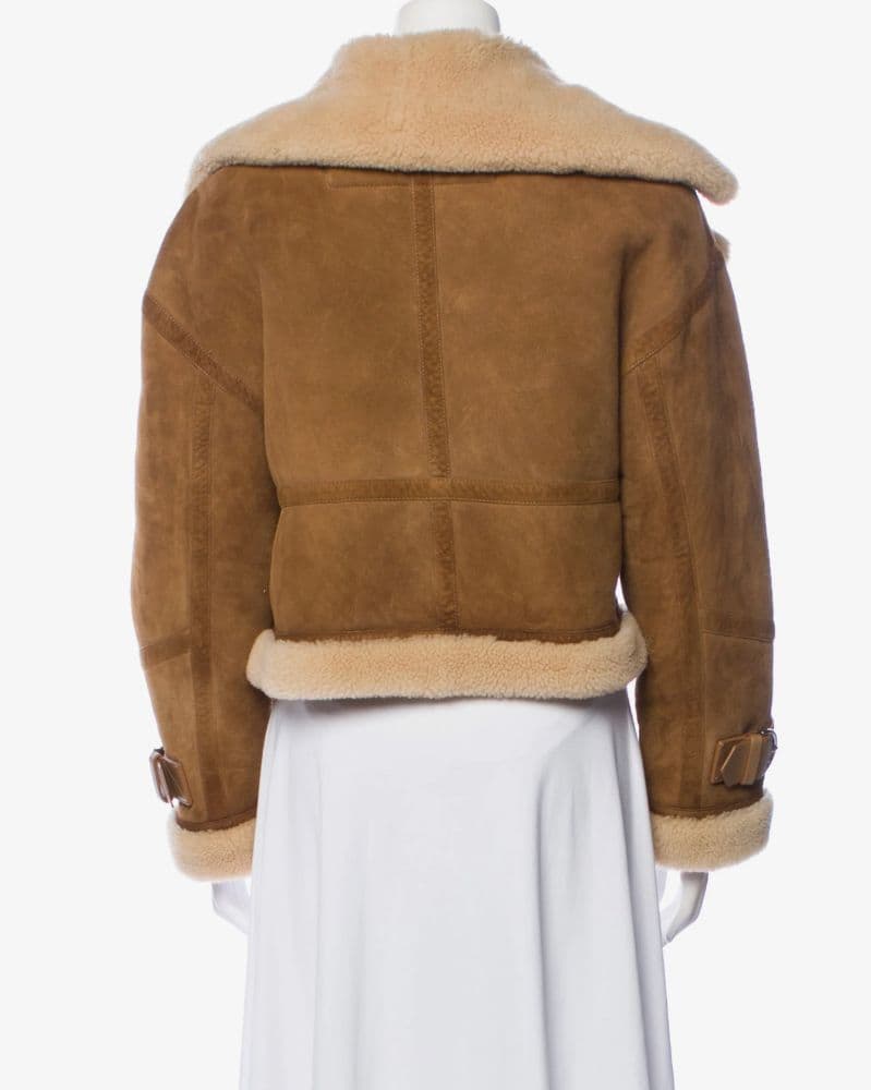 Shoreditch Ski Club Suede Shearling Winter Coat Jacket - Image 3