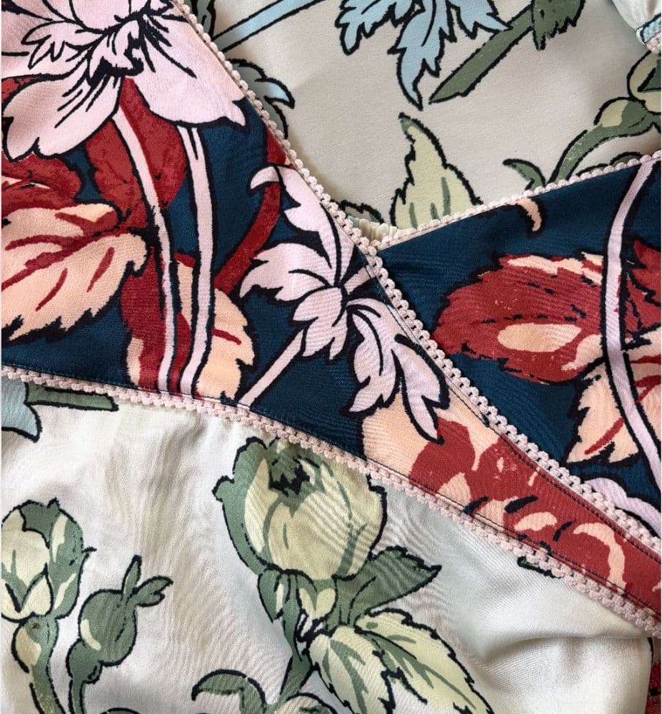 Anthropologie Silky Floral Print Slip Skirt and Tank Top Matching Set - Image 2