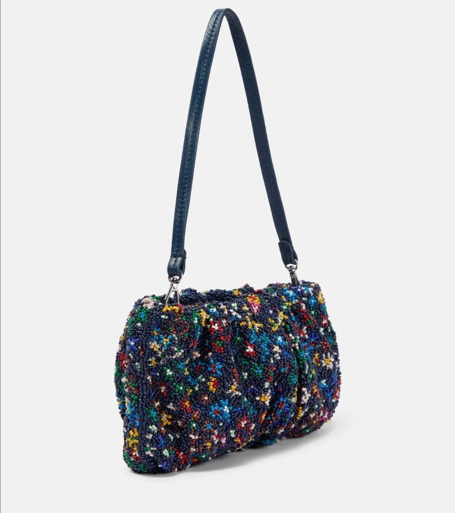 Staud Beaded Bean Bag - Multicolor Flower Market Convertible Clutch - Image 3