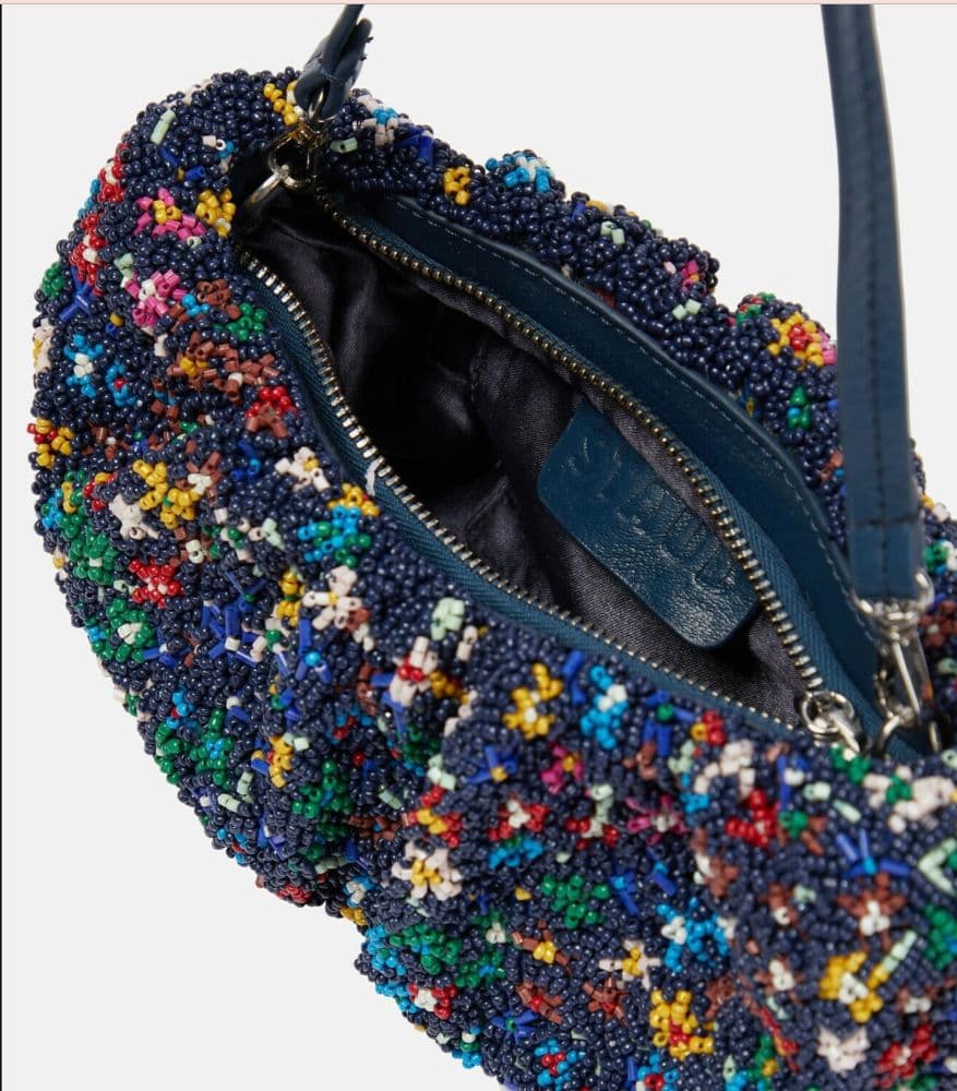 Staud Beaded Bean Bag - Multicolor Flower Market Convertible Clutch - Image 5