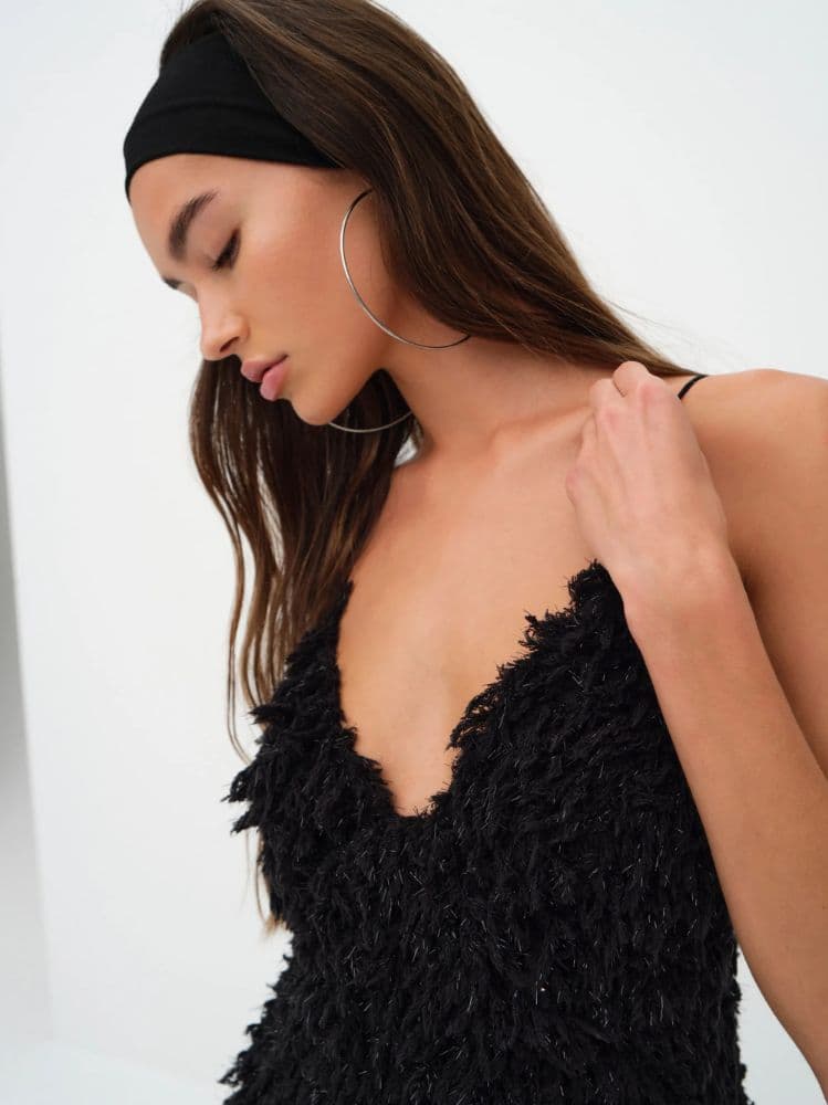 KAMARA MINI FEATHERED DRESS  - Image 2