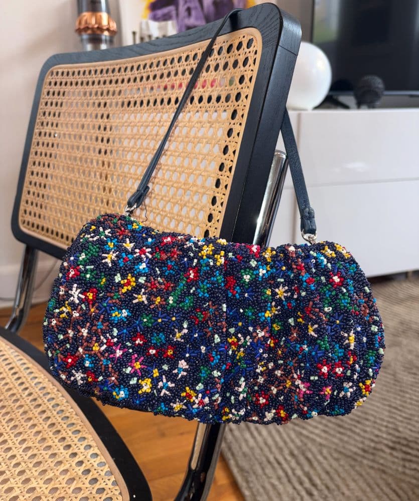 Staud Beaded Bean Bag - Multicolor Flower Market Convertible Clutch - Image 6