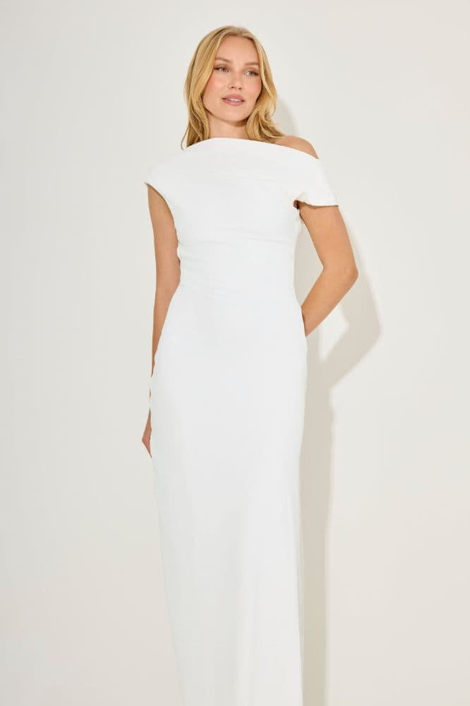 Odd Muse Drape Maxi Dress - White - Image 2