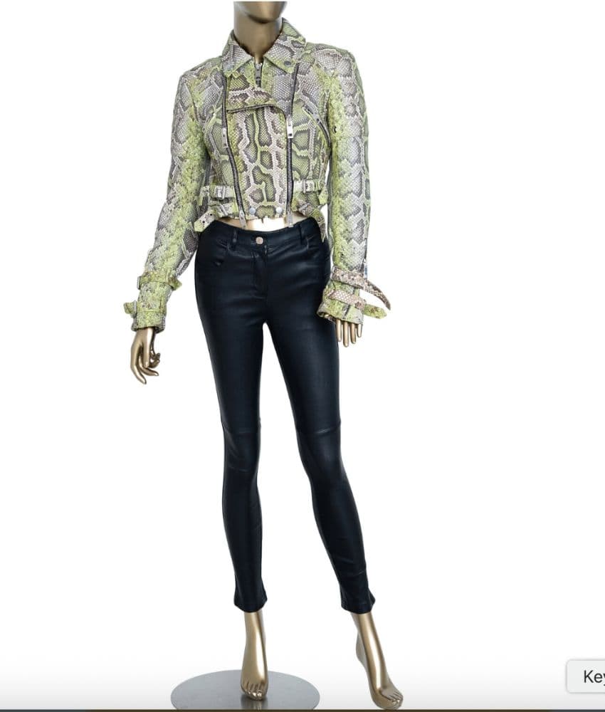 Burberry Snakeskin Moto Leather Jacket - Image 3