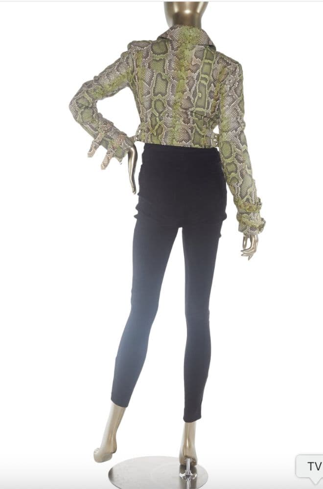 Burberry Snakeskin Moto Leather Jacket - Image 4