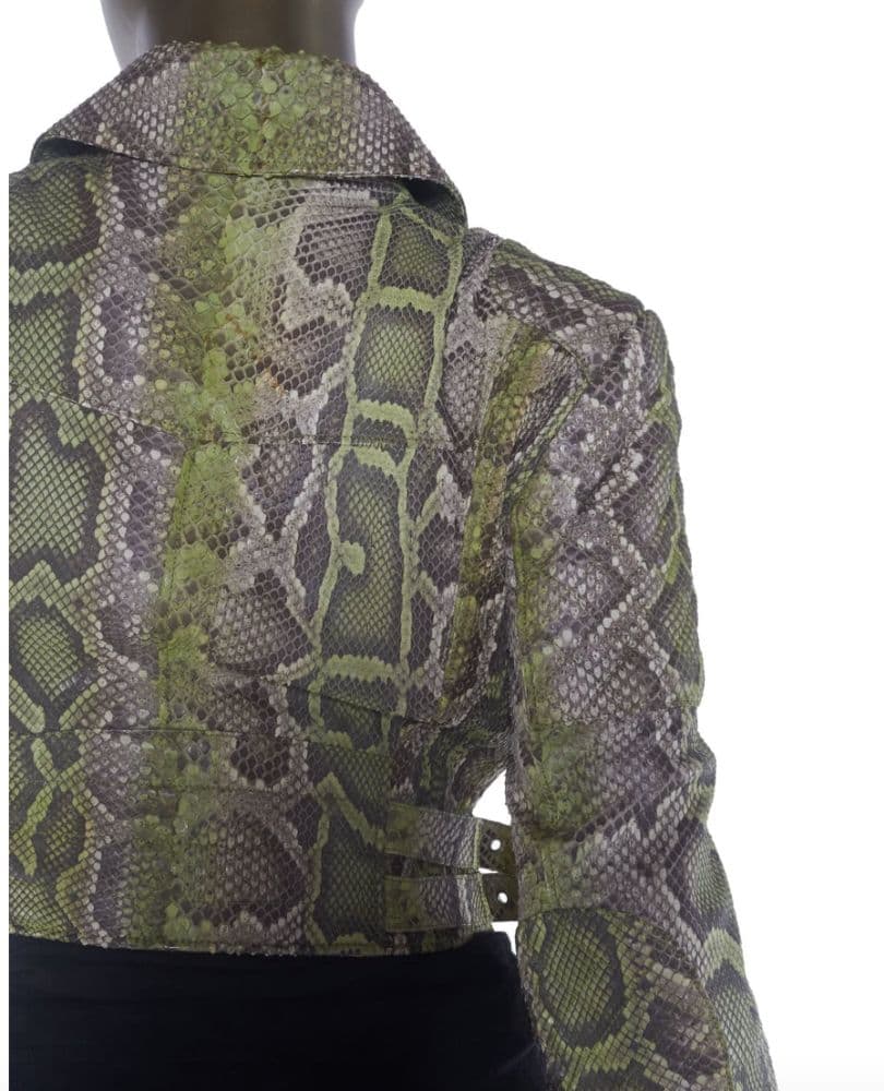 Burberry Snakeskin Moto Leather Jacket - Image 5