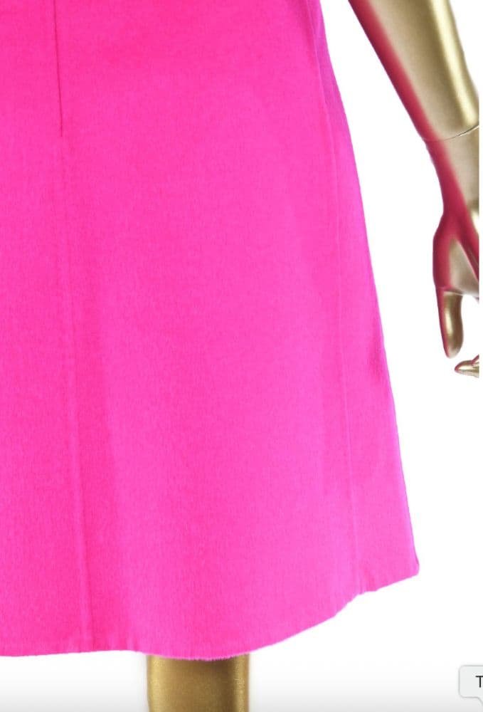 Christian Dior Fall 2014 Raf Simons Green Pink Wool Blend Cutout Embellished Dress - Image 3