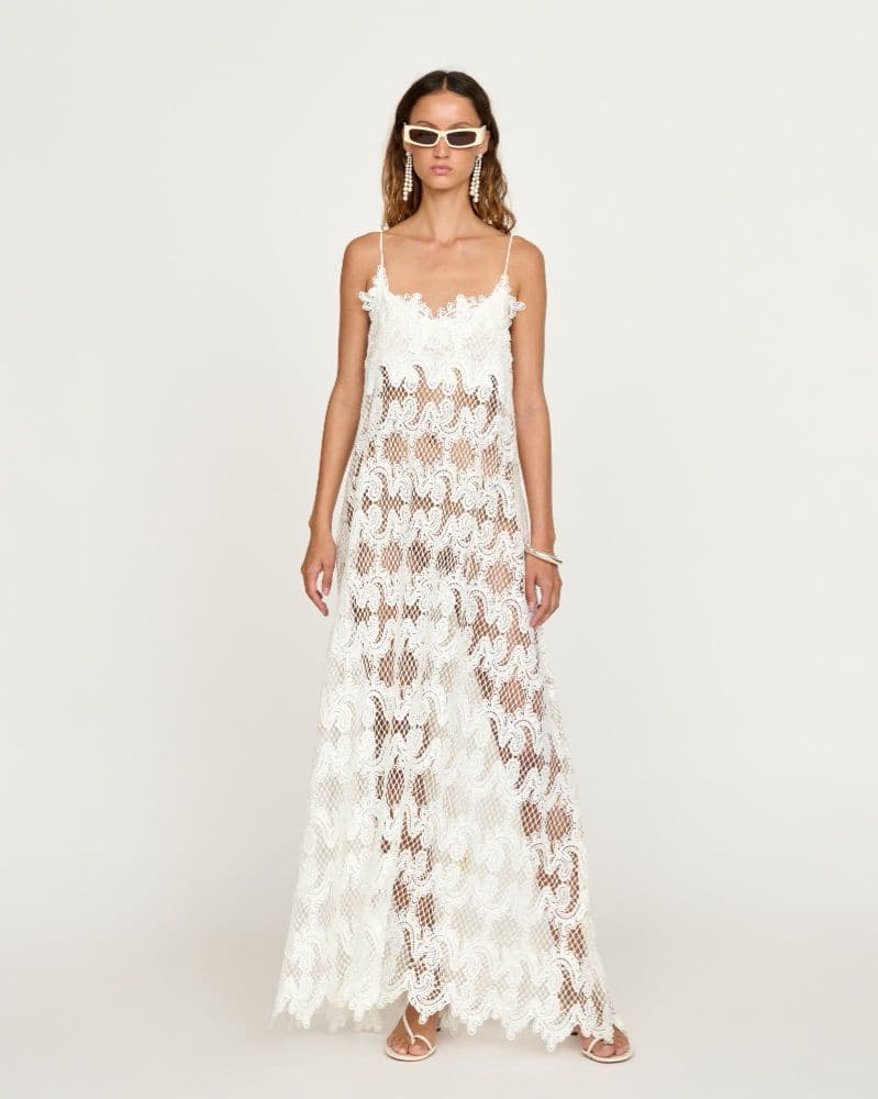 Éliou Paula Dress - White Baroque - Image 1