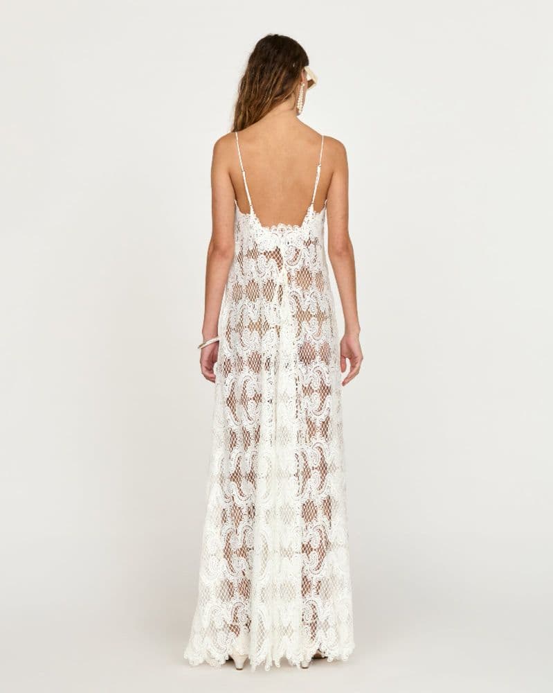 Éliou Paula Dress - White Baroque - Image 2