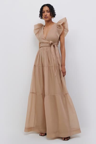 New SIMKHAI Banks Maxi Dress In Oat - Image 2