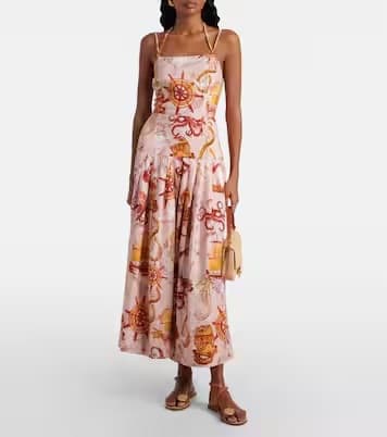 FARM Rio Nautical Wonder Pink Strappy Dress - Image 1