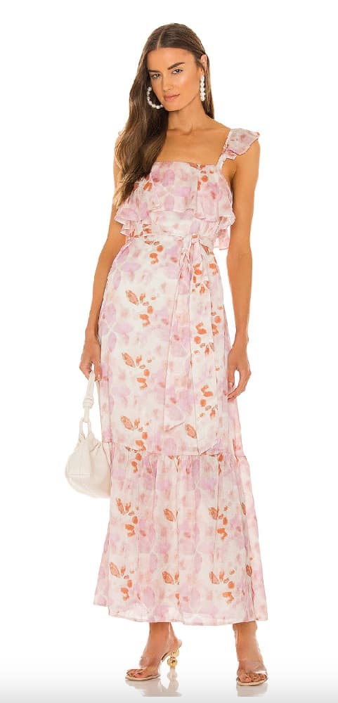 Sandro Blue Floral Maxi Dress - Image 1