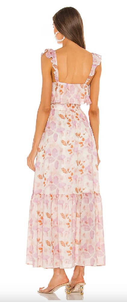 Sandro Blue Floral Maxi Dress - Image 3